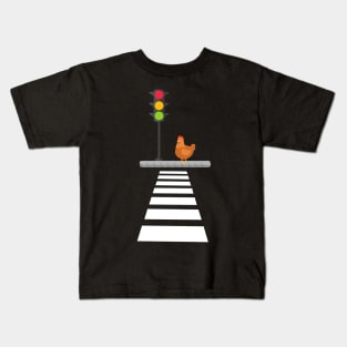 Chicken Crossing - Joke Design Kids T-Shirt